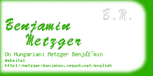 benjamin metzger business card